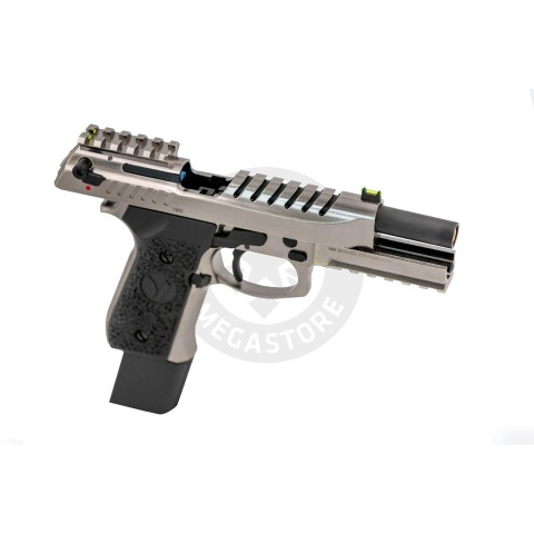 Vorsk Airsoft Tactical VM9 Gas Blowback Pistol - Brushed Aluminum